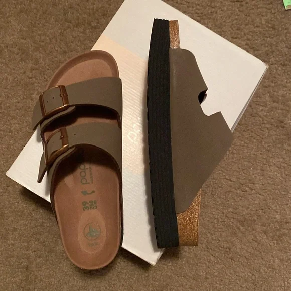 papillo  Arizona Grooved bottom platform NWB size 39N Mocca - Picture 5 of 9